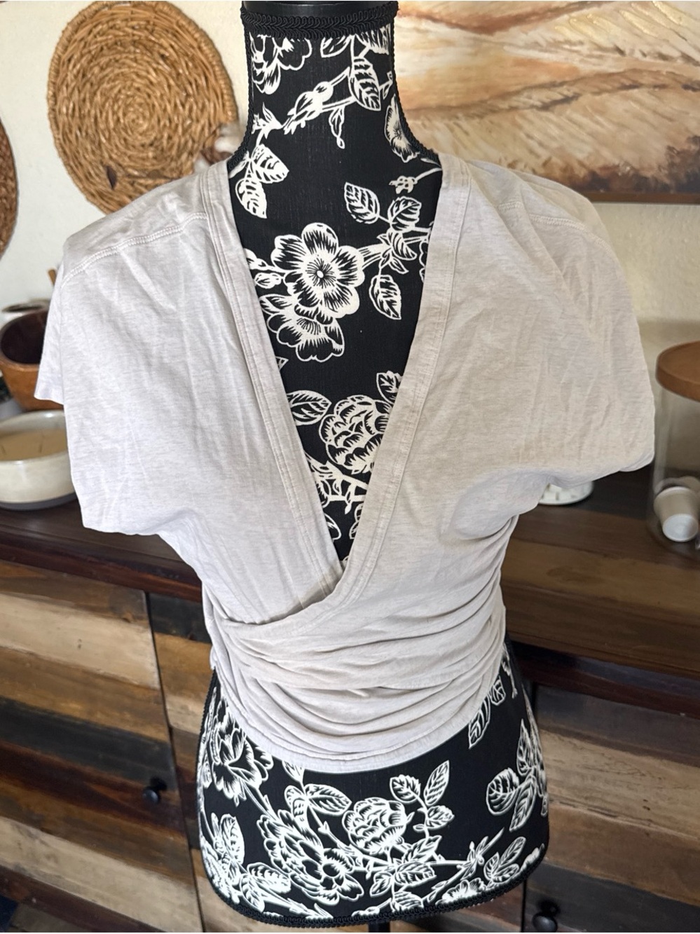 lululemon athletica Light Gray Wrap-Front Women's Top
